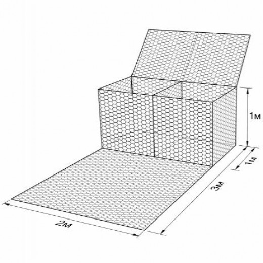 Габион ГИ-А-3х2х1-С80-2,7-Ц